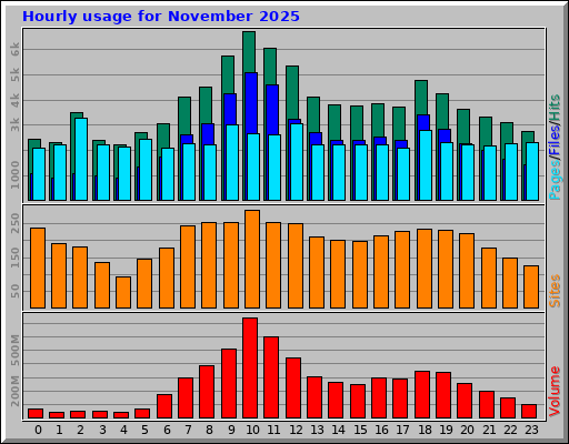 Hourly usage for November 2025 Hourly usage for November 2025