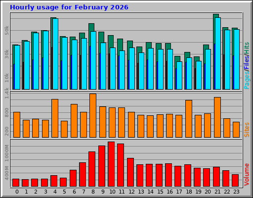 Hourly usage for February 2026