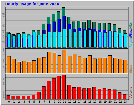 Hourly usage for June 2026 Hourly usage for June 2026